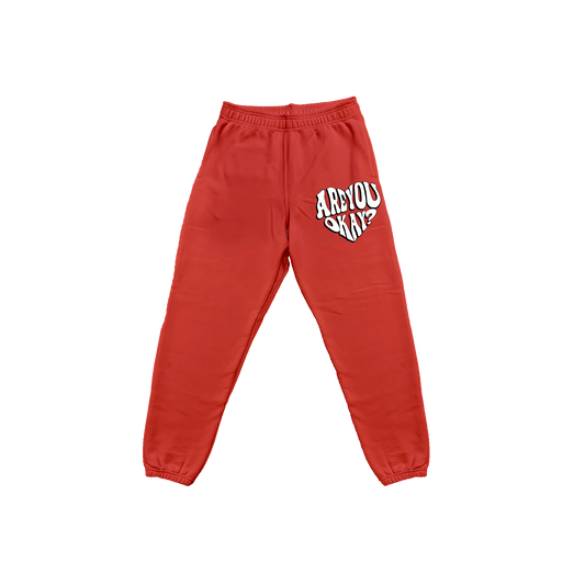 ARE YOU OKAY? JOGGERS RED